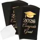 Gueevin 50 Pcs 2026 Graduation Money or Gift Card Holders,Class of 2026 4.5 x 8 Inch Folded Gift Card Holders with Envelopes Gold Foil Graduation Cards, 290gsm Cardstock