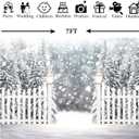 Winter Backdrop Snowy Christmas Pine Tree Photography Photo Background for Xmas Party Decorations Banner Portrait Studio Booth Photobooth Props(7x5ft)
