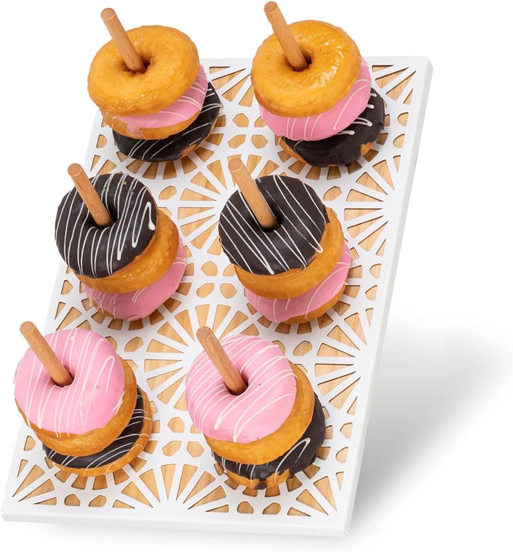 Donut Wall Stand,Doughnut Display Stand,Bagel Holder for Party, Dessert Table,Birthday, Wedding, Baby Shower, Bridal Showers,Party SuppliesRectangular