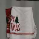 Artoid Mode Red Sleigh Star Xmas Tree Merry Christmas Kitchen Towels Dish Towels, 18x26 Inch Farmhouse Holiday Winter Decoration Cleaning Set of 4