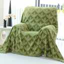 Leaf Couch Blanket Cover,Chenille Sofa Covers Washable for Dogs,Couch Covers for Sofa, Soft Slipcovers for Couches and Sofas Pet Friendly for Recliner Size 71"x134"