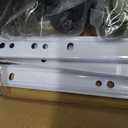 14 Inch Drawer Slides, 1 Pair, White Coated Steel
Removable Bottom Mount, Drawer Track with Smooth Sliding Nylon Wheels