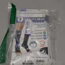 Truform Short Length 20-30 mmHg Compression Stockings for Men and Women, Reduced Length, Open Toe, Black, X-Large (short length)