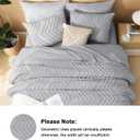 Litanika Light Grey Queen Size Comforter Set with Sheets - 7 Pieces Bed in a Bag Queen Boho Tufted Complete Bedding Sets with Comforter, Sheets, Pillowcases & Shams