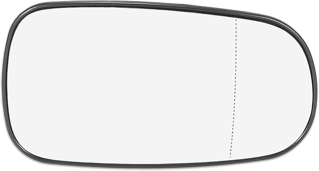 X AUTOHAUX Rearview Right Side Heated Mirror Glass Double Curved with Backing Plate 12795610 for Saab 9-5 2003-2009