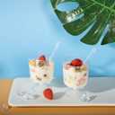 100 Pcs Clear Plastic Dessert Cups with Spoons,5 Oz Mini Disposable Dessert Cups Appetizer Cups, Shooter Cups for Desserts, Appetizers, Puddings, Mousse
