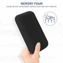 Leolee Elbow Rest Pads for Desk, Black Ergonomic Arm Rest Pads with Memory Foam & Non-Slip Base, Armrest Cushion Support Pad Relieve Elbow and Wrist Pain for Computer, Office, 2 Packs