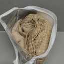 MIYE Pleated Waffle Weave Bed Skirt, Tailored Dust Ruffle 16 Inch Drop Easy Fit, Machine Washable,No Split Corners (Beige, Queen - 16" Drop)