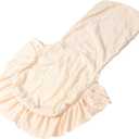 Cabilock Universal Dining Chair Covers Stretch Seat Slipcovers Coral Sea Skirt Design Mustard Yellow Elastic Protector for Home Dining Room and Party Use