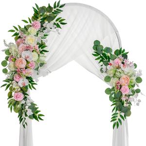 Wedding Arch Flowers, Artificial Flowers for Decoration, Large Flower Swag for Boho Styles Wedding Ceremony Floral Decor - Pack of 2 (Blush&pink)