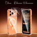 for iPhone 17 Pro Max Case with Tempered Glass Screen Protector & Lens Protector, Compatible with MagSafe, Military-Grade 4-Corner Shockproof, Magnetic & Anti-Yellowing Clear Case