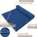 IUGA Yoga Towel for Hot Yoga Non Slip Extra Thick Yoga Mat Towel + Hand Towel 2in1 Set with Corner Pockets Super Absorbent and Quick Dry Hot Yoga Towel