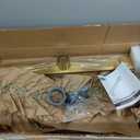 Titanium Gold Shower Drain 24 Inch, 304 Stainless Steel Linear Shower Drain with Removable Capsule Pattern Grate - Adjustable Rectangular Brushed Shower Floor Drain with Hair Strainer