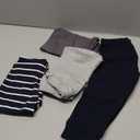 GLASH Kids Baby and Toddler Boys Cotton Pants, 4 Pack Joggers Sweatpants for Boys (3T, Stripe/Iron Grey/Navy/Grey)