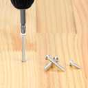 #8 x 2 Flat Head Self Tapping Screws, White Head Wood Screw, 304 Stainless Steel 18-8, Screwdriver Bit Included, 100 PCS