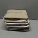 11 x 11 Inch Cube Storage Bins, 6 Pack Large Collapsible Fabric Storage Bin with Ropes, Foldable Storage Cubes for Home, Office,Closet, Clothes, Toys Organizer (White & Beige-11"x11"x11")