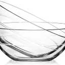 NUTRIUPS 8.7 inch Tempered Glass Mixing Bowls 2
 Pack, Salad Bowl for Kitchen Microwave, Dishwasher and Oven Safe