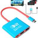 Switch 2 Dock, Switch Docking Station for NS Switch Dock, Portable Switch2 TV Adapter Support 4K/60HZ TV Mode Compatible Switch2/ Switch1/ Switch OLED, Travel Docking Station with HDMI2.0 USB3.0