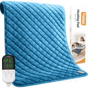 Electric Heating Pad for Pain Relief  35"x20" King Size, Moist & Dry Heat, Soft Velvet, Machine Washable, Adjustable Temperature, Auto ShutOff, Ideal for Back, Neck, Shoulder & Menstrual Cramps