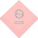 Weddingstar Personalized Printed Paper Napkins 3-Ply 50 Pack - Cocktail Classic Pink