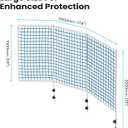 ECOPOOLTECH Pool Basketball Hoop Backstop Net – 59 x 110 Inches, 3 Section Protection Net for Round Above Ground Frame Pool only.