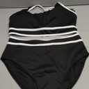 BMJL Women's High Waisted Bikini Sets Sporty Two Piece Swimsuits Color Block Cheeky High Cut Bathing Suits L