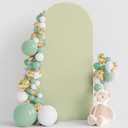 Wokceer 6FT Wedding Arch Cover Spandex Fitted Wedding Arches Stand Covers Round Top Chiara Arch Backdrop Cover for Birthday Party Ceremony Banquet Decoration Sage Green