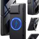 TONGATE Magnetic for Pixel 9 Pro Fold Case with Privacy Screen Protector, [Compatible with MagSafe] [with Camera Cover & Hinge Protection] Full-Body Rugged Stand Case for Google Pixel 9Pro Fold, Black