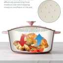 Enameled Cast Iron Dutch Oven - 7.5QT Dutch Oven Pot with Lid & Cotton Potholders - Heavy-Duty Non Stick Casserole Pot for Braising, Stews, Roasting, Baking, Suitable for All Stovetops, Gentle Pink