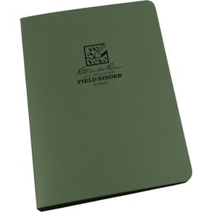 Rite In The Rain Weatherproof 1/2" Ring Binder, 5.625" x 7.875", Green Binder (No. 9200)