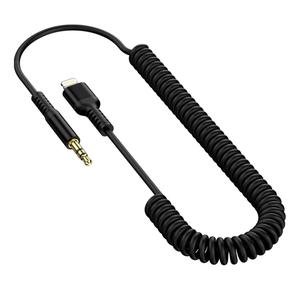 IPhone Aux Cord, Aux to 3.5mm Coiled Lightning Cable Auxiliar Audio Male Cable for iPhone 14 Pro Max 13 12 11 XS XR 8 Plus, Mfi Certified Apple Auxiliary Ox Wire for Car Home Stereo Speaker Headphone