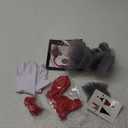 Beipegin Horror Clown Costume for Women and Children, Poncho Clown Collar Gloves Red Balloon Terrifier Joker Costume for Halloween Carnival Cosplay