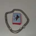 Dog Choke Martingale Collar, Silver Dog Chain Collar Stainless Steel Metal, Silver Dog Collar Adjustable Walking Chew Proof Double Row for Large Small Medium Dogs XL 26'' -28''