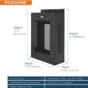 Tecmojo 2U Vertical/Horizontal Wall Mountable Server Rack, with Vented Enclosure for 19" IT Equipment, Cable Modems, Telecom, A/V, Black