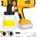 Cordless Paint Sprayer for Dewalt 20v 60v Battery,200W HVLP Paint Sprayer Gun with Brushless Motor for Cabinets Cars Walls Furniture House Painting (Tool Only) For Dewalt 20v Battery