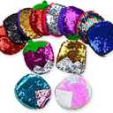 Vileafy Mermaid Party Favors Coin Purse for Girls 4-8 Years Old, 12 Sequin Wallets -Summer Gifts, Class Treasure Box Toys, and Birthday Favors for Girls and Boys