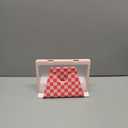 for iPad A16 Case - for iPad 10th Generation Case 10.9 Inch Women Girls Cute Girly Teens Kids Pretty Checkered Unique Aesthetic Rotating Stand Folio Tablet Cover for Apple 10/11 2025 (HotPink Plaid)