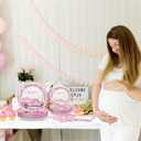 Avezano 96 PCS Little Pumpkin Baby Shower Decorations Pink Pumpkin Plates and Napkins for Girls Fall Autumn Baby Shower Decoration Supplies, Serves 24