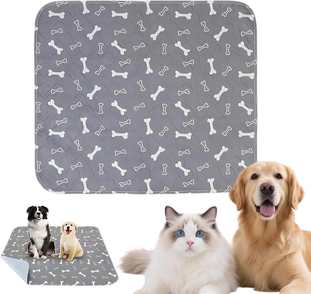 Puppy Pads with Pheromones, Reusable Puppy Pads Washable with 4-Layer Leak-Proof & Anti-Slip Design, Suitable for Home, Travel & Crates, Ideal for Active Dogs & Cats