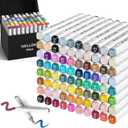 Alcohol Markers,80 Colors Dual Tip Permanent Art Markers for Adults Coloring Illustrations Sketch,Christmas gift,Alcohol Based Marker with Case,for Book Painting Card Making