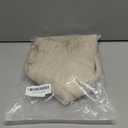 LeLehome Tie up Balloon Window Curtain 1 Panel, 63" Long Light Filtering Window Treatment Sheer Curtain Linen Embroidery Beige Flowers Rod Pocket for Kitchen Bedroom Home Decoration