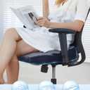 Gel Seat Cushion for Long Sitting(Enlarged & Thickened), Cooling Pressure Relief Seat Cushion for Wheelchair, Driving, Kayak, Office Desk Chair Seat Pad Gel for Heavy People[Black-2.75" Thick]
