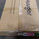 Huuger L Shaped Standing Desk with Power Outlets, 63 x 55 Inch Height Adjustable Computer Desk for Bedroom, Corner Stand up Desk for Home and Office, Work and Study, Rustic Brown