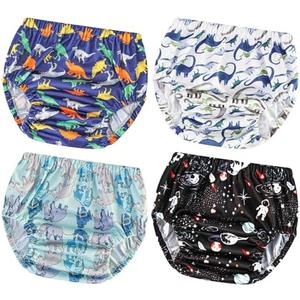 Joyo roy 3Pcs Plastic Underwear for Potty Training Swim Diaper Covers for Toddlers Cloth Diaper Cover for Boys Rubber Pants Waterproof Plastic Underwear Rubber Training Pants for Toddlers 3T-4T