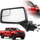 Driver Left Side Door Mirror for 2019-2024 Chevy Silverado 1500, with Heated Power Glass Manual Folding Convex Blind Spot Glass, Replace#GM1320583(5 Pins）