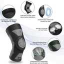 NEENCA Upgraded Thin Knee Brace for Women/Men, Compression Knee Support with Gel Pad & Spring Stabilizers. Knee Sleeve for Meniscus Tear, ACL, PCL, Arthritis, Joint Pain Relief, Runner, Workout, Sport