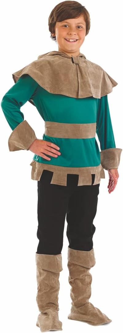 fun shack Kids Robin Hood Costume, Boys Archer Outfit, Robinhood Dress Up, Kids Archer Dress, Adventure Costume (X-Large)