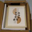 Art3d Framed Boho Wall Art Set of 4 for Wood Aesthetic Wall Decor for Living room Kitchen Hallway Bedroom, Neutral Botanical Wall Prints (10 x 8", Beige)