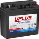 Uplus12V 18Ah Rechargeable Sealed Lead Acid Battery with Nut and Bolt (NB) Terminal, Rechargeable SLA AGM Battery Replaces UB12180 FM12180 6fm18 for Mobility Scooter, Jump Starter Box, Lawn Mower etc.