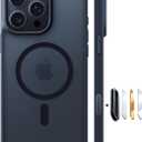 TORRAS for iPhone 16 Pro Case Translucent Matte Black | Compatible with MagSafe, Military Grade Drop Protection, Stronger Magnetic, Shockproof Airbag, Camera Control, Color Buttons, Slim AntiScratch